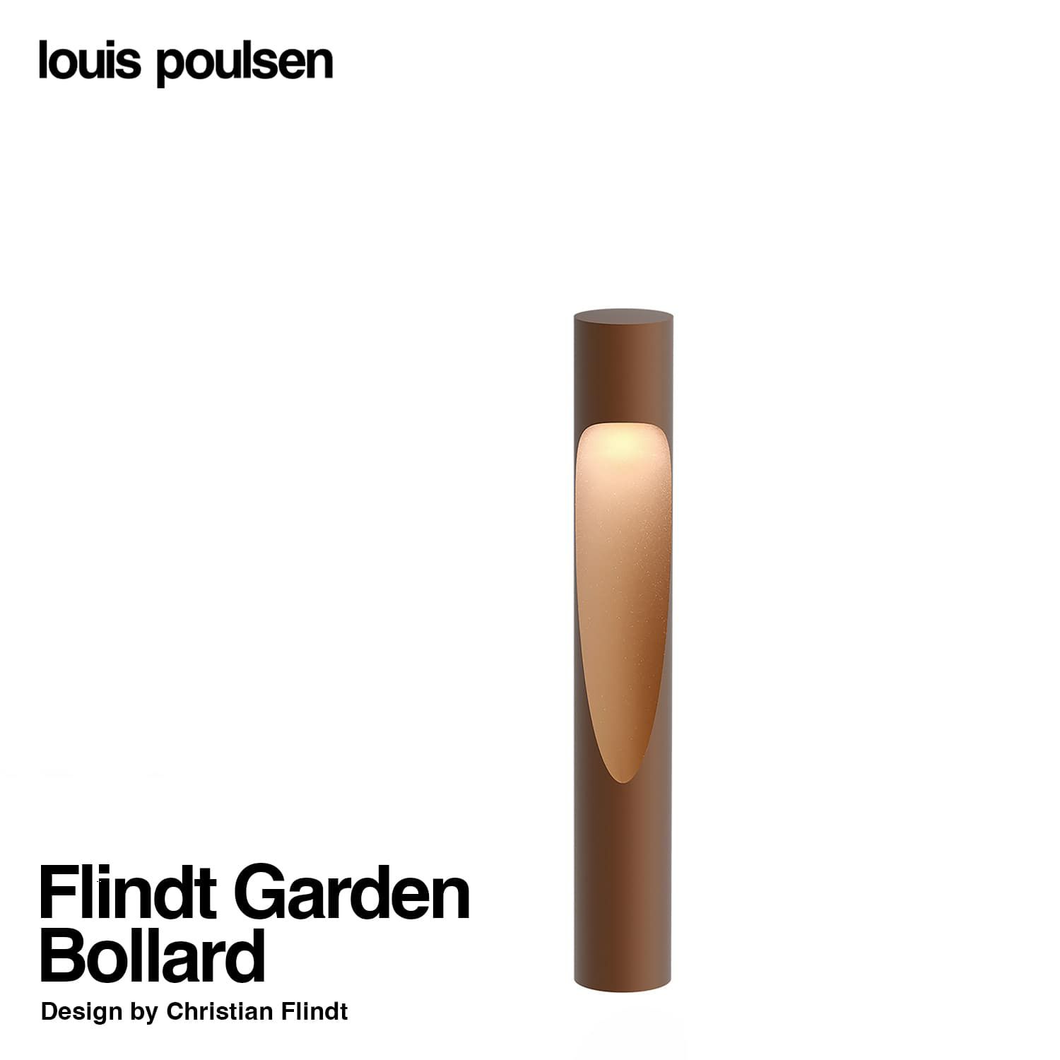 Louis Poulsen ルイスポールセン Flindt Garden Bollard フリント ガーデン ボラード ショート 2700K 屋外用 スパイク式 カラー：コールテン鋼色 デザイン：クリスチャン・フリント *電源ボックス含む