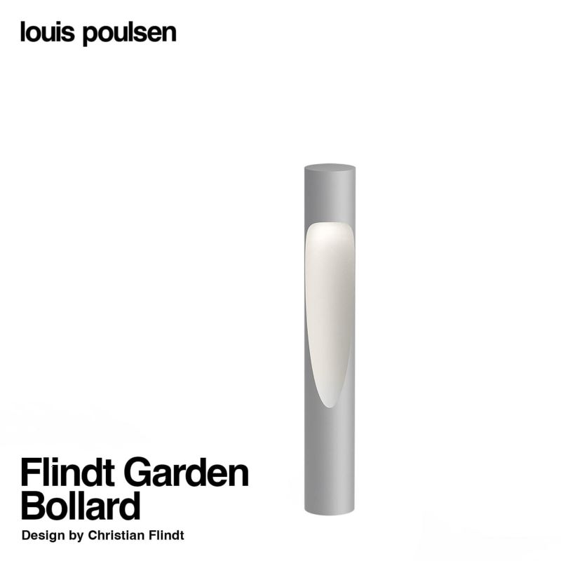 Louis Poulsen ルイスポールセン Flindt Garden Bollard フリント ガーデン ボラード ショート 2700K 屋外用 スパイク式 カラー：アルミ色 デザイン：クリスチャン・フリント *電源ボックス含む