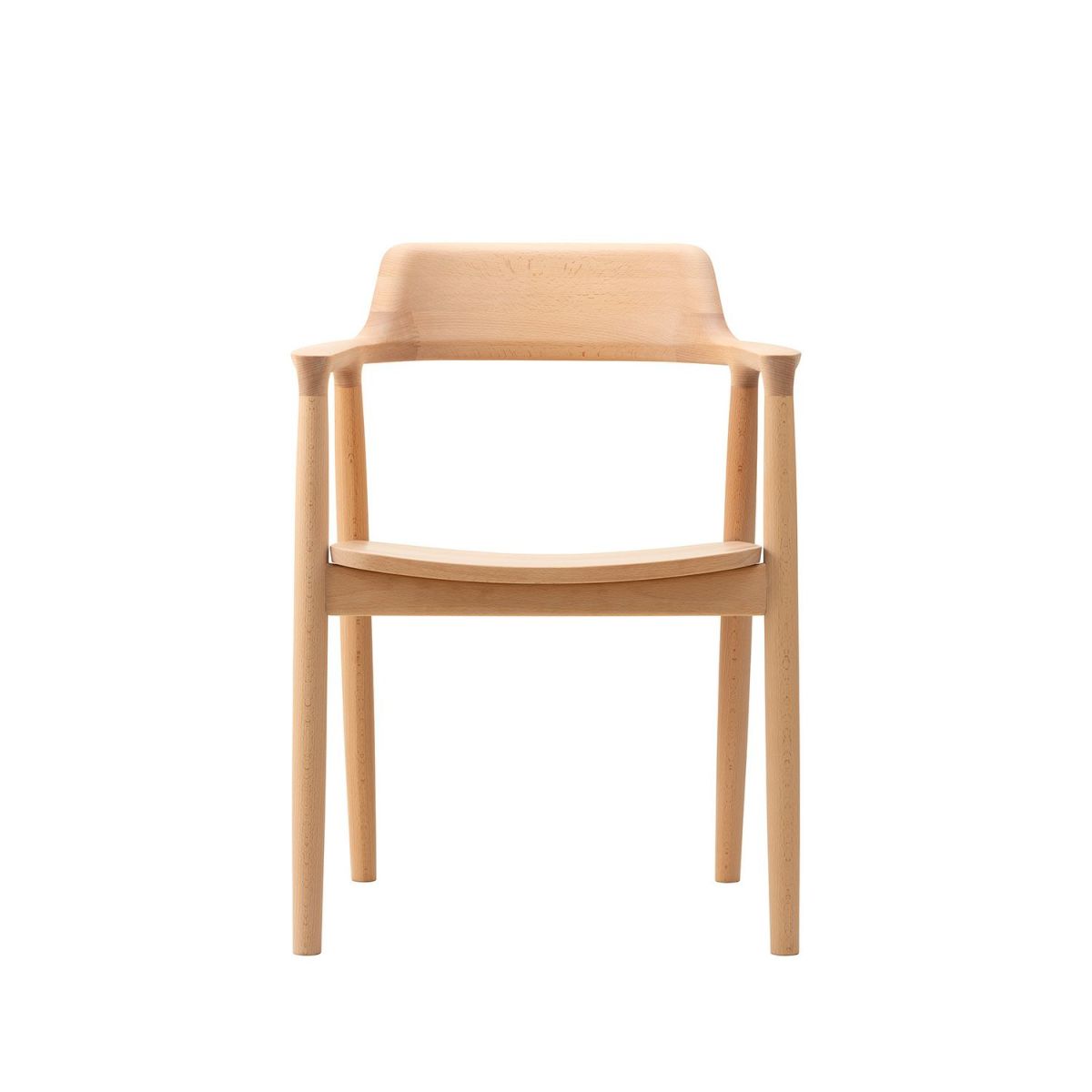 Maruni マルニ木工 MARUNI COLLECTION マルニコレクション HIROSHIMA ヒロシマ アームチェア スチームドビーチ 板座 デザイン：深澤 直人