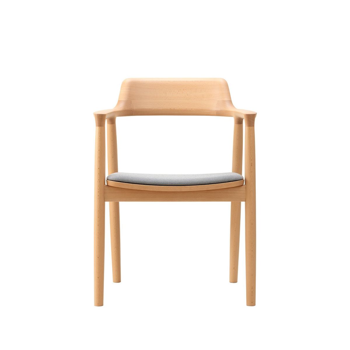 Maruni マルニ木工 MARUNI COLLECTION マルニコレクション HIROSHIMA ヒロシマ アームチェア スチームドビーチ 張座：ファブリック（M-01） デザイン：深澤 直人