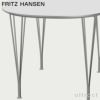 FRITZ HANSEN フリッツ・ハンセン SUPERELLIPSE スーパー楕円テーブル B611 ダイニングテーブル 90×135cm 天板：ホワイトラミネート スパンレッグカラー：クローム仕上げ デザイン：ピート・ハイン、ブルーノ・マットソン