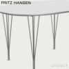 FRITZ HANSEN フリッツ・ハンセン SUPERELLIPSE スーパー楕円テーブル B611 ダイニングテーブル 90×135cm 天板：ホワイトラミネート スパンレッグカラー：クローム仕上げ デザイン：ピート・ハイン、ブルーノ・マットソン