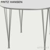 FRITZ HANSEN フリッツ・ハンセン SUPERELLIPSE スーパー楕円テーブル B612 ダイニングテーブル 100×150cm 天板：ホワイトラミネート スパンレッグカラー：クローム仕上げ デザイン：ピート・ハイン、ブルーノ・マットソン