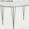 FRITZ HANSEN フリッツ・ハンセン SUPERELLIPSE スーパー楕円テーブル B612 ダイニングテーブル 100×150cm 天板：ホワイトラミネート スパンレッグカラー：クローム仕上げ デザイン：ピート・ハイン、ブルーノ・マットソン