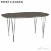 FRITZ HANSEN フリッツ・ハンセン SUPERELLIPSE スーパー楕円テーブル B612 ダイニングテーブル 100×150cm 天板：グレーラミネート スパンレッグカラー：クローム仕上げ デザイン：ピート・ハイン、ブルーノ・マットソン