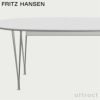 FRITZ HANSEN フリッツ・ハンセン SUPERELLIPSE スーパー楕円テーブル B620 ダイニングテーブル 延長式 100×170-270cm 天板：ホワイトラミネート スパンレッグカラー：クローム仕上げ デザイン：ピート・ハイン、ブルーノ・マットソン