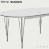 FRITZ HANSEN フリッツ・ハンセン SUPERELLIPSE スーパー楕円テーブル B620 ダイニングテーブル 延長式 100×170-270cm 天板：グレーラミネート スパンレッグカラー：クローム仕上げ デザイン：ピート・ハイン、ブルーノ・マットソン