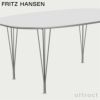 FRITZ HANSEN フリッツ・ハンセン SUPERELLIPSE スーパー楕円テーブル B616 ダイニングテーブル 100×170cm 天板：ホワイトラミネート スパンレッグカラー：クローム仕上げ デザイン：ピート・ハイン、ブルーノ・マットソン