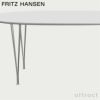 FRITZ HANSEN フリッツ・ハンセン SUPERELLIPSE スーパー楕円テーブル B616 ダイニングテーブル 100×170cm 天板：ホワイトラミネート スパンレッグカラー：クローム仕上げ デザイン：ピート・ハイン、ブルーノ・マットソン