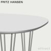 FRITZ HANSEN フリッツ・ハンセン SUPERCIRCULAR スーパー円テーブル B603 ダイニングテーブル 100×100cm 天板：ホワイトラミネート スパンレッグカラー：クローム仕上げ デザイン：ピート・ハイン、ブルーノ・マットソン、アルネ・ヤコブセン