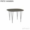 FRITZ HANSEN フリッツ・ハンセン SUPERCIRCULAR スーパー円テーブル B603 ダイニングテーブル 100×100cm 天板：グレーラミネート スパンレッグカラー：クローム仕上げ デザイン：ピート・ハイン、ブルーノ・マットソン、アルネ・ヤコブセン