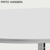 FRITZ HANSEN フリッツ・ハンセン SUPERCIRCULAR スーパー円テーブル A603 カフェテーブル 100×100cm ラ天板：ホワイトラミネート 4スターベースカラー：サテン仕上げ デザイン：ピート・ハイン、ブルーノ・マットソン、アルネ・ヤコブセン