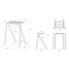 DUENDE デュエンデ BENT LOW STOOL ベント ロースツール DU0320 高さ：53cm カラー：2色 デザイン：岩元 航大