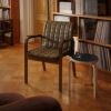 Artek アルテック 45 Armchair 45 アームチェア ラウンジチェア ブラックラッカー キルティングレザー プレステージレザー：L40 アームレスト：レザーカバー デザイン：アルヴァ・アアルト