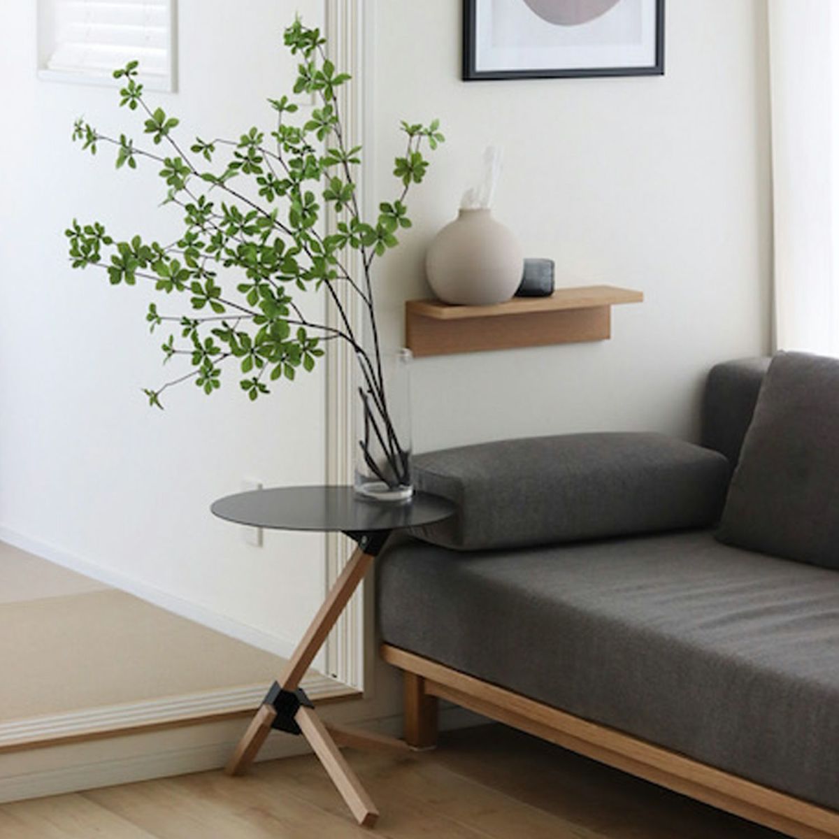 DUENDE デュエンデ TRE トレ サイドテーブル DU0210 無塗装 カラー：2色 デザイン：芦沢 啓治