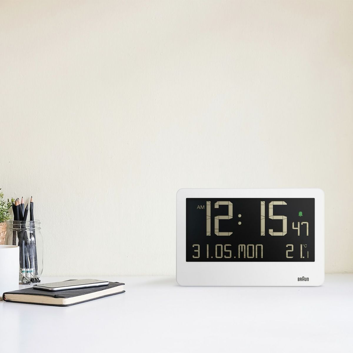 BRAUN ブラウン Digital Clock デジタルクロック 壁掛け時計 置き時計 BC14 カラー：2色