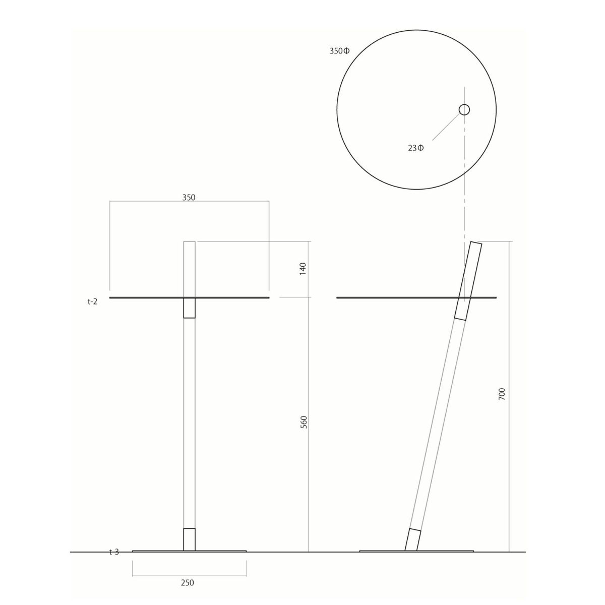 DUENDE デュエンデ TUBE & ROD チューブ＆ロッド サイドテーブル DU0270 無塗装 カラー：2色 デザイン：松尾 直哉