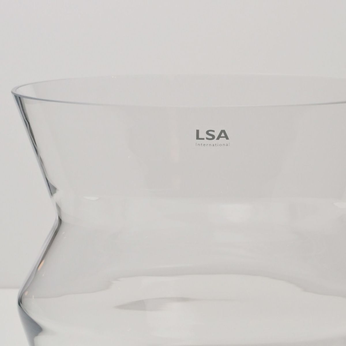 LSA International Sculpt スカルプト Vase フラワーベース サイズ：H23cm ハンドメイド クリア ガラス キャンドルホルダー 花器