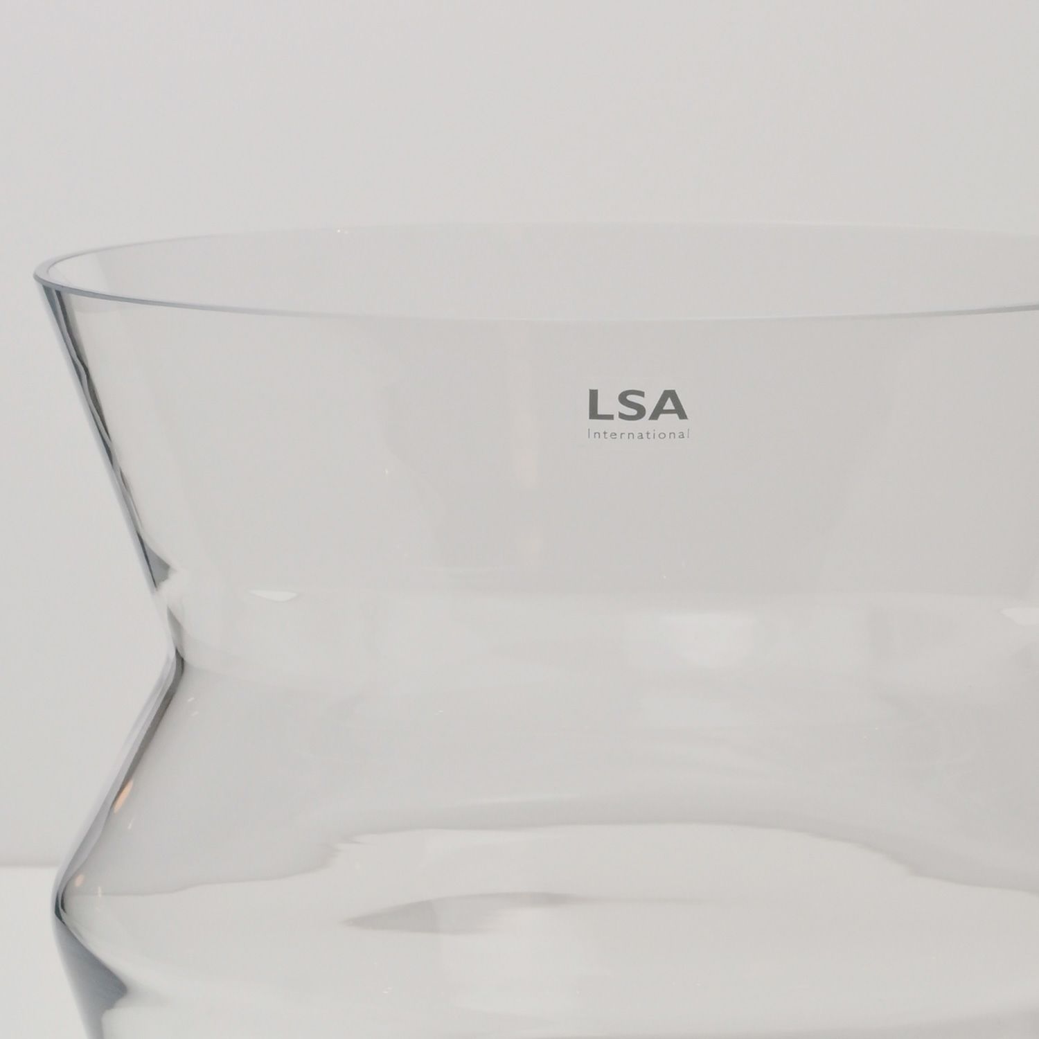 LSA International Sculpt スカルプト Vase フラワーベース サイズ：H23cm ハンドメイド クリア ガラス キャンドルホルダー 花器