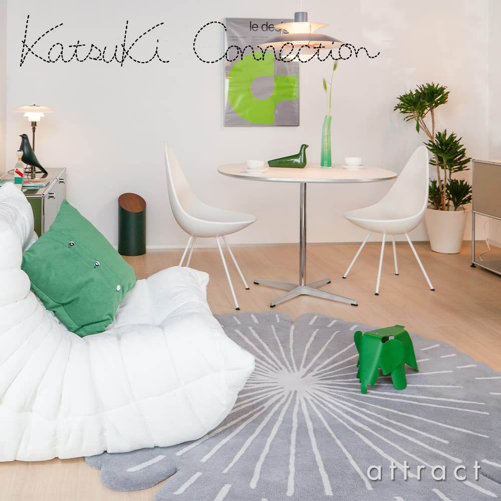 【アトラクト別注カラー】Katsuki Connection カツキ コネクション Rug ラグ INUUNIQ イニュニック コレクション HANA ハナ Sサイズ ウールラグ 非ミュージングウール デザイン：香月 裕子