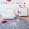 【アトラクト別注カラー】Katsuki Connection カツキ コネクション Rug ラグ INUUNIQ イニュニック コレクション HANA ハナ Sサイズ ウールラグ 非ミュージングウール デザイン：香月 裕子