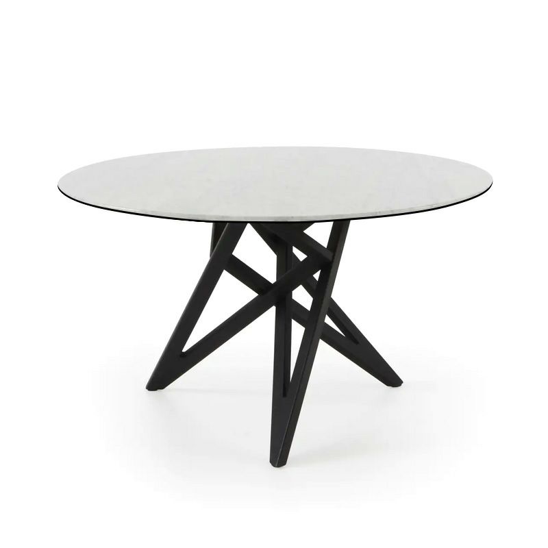 ligne roset リーン・ロゼ ROSETEnnea ロゼエンネア ダイニングテーブル サイズ：Φ120cm カラー：マーブルセラミック ホワイト ベース：2色 デザイン：ヴァンサン・トルジュマン