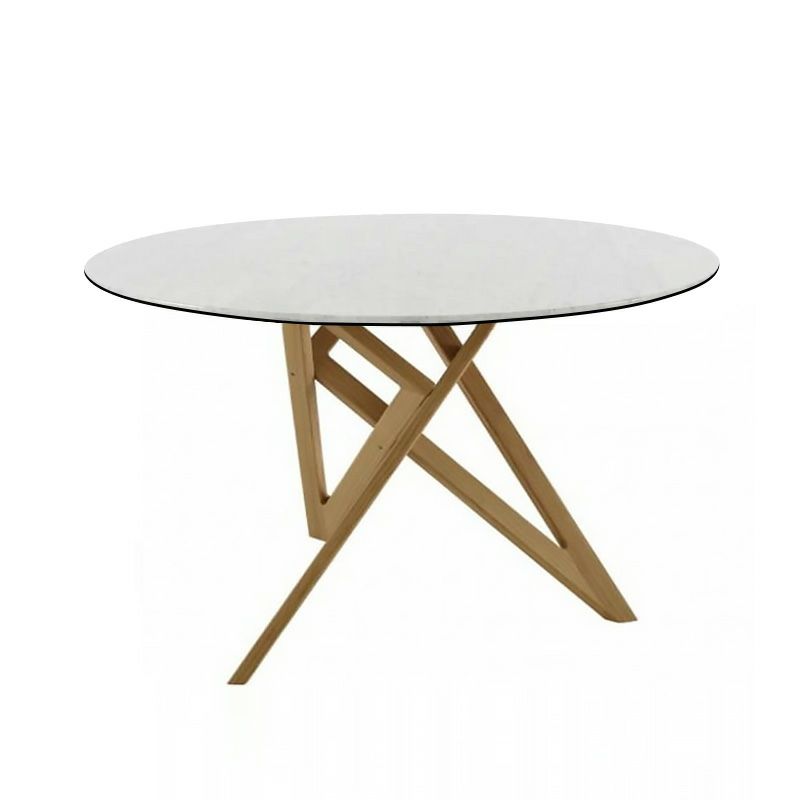 ligne roset リーン・ロゼ ROSETEnnea ロゼエンネア ダイニングテーブル サイズ：Φ120cm カラー：マーブルセラミック ホワイト ベース：2色 デザイン：ヴァンサン・トルジュマン