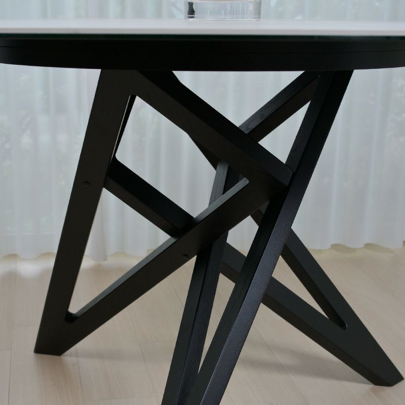 ligne roset リーン・ロゼ ROSETEnnea ロゼエンネア ダイニングテーブル サイズ：Φ120cm カラー：マーブルセラミック ホワイト ベース：2色 デザイン：ヴァンサン・トルジュマン