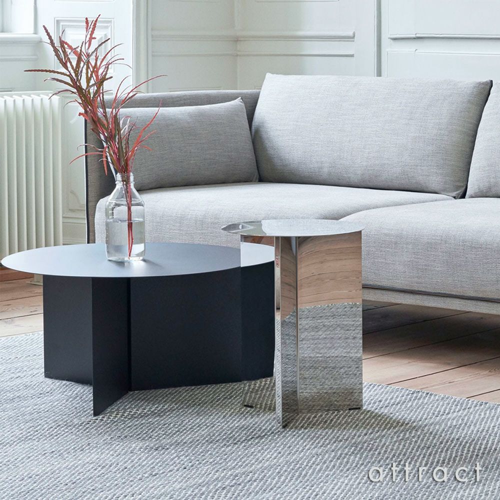 HAY ヘイ Slit Table スリット テーブル Steel High スチール ハイ サイドテーブル Φ35×H47cm ステンレススチール 塗装またはメッキ仕上げ カラー：5色 デザイン：HAY