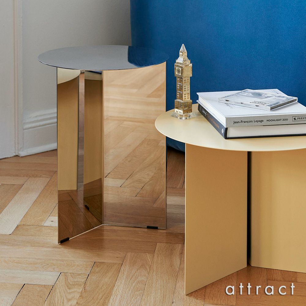 HAY ヘイ Slit Table スリット テーブル Steel High スチール ハイ サイドテーブル Φ35×H47cm ステンレススチール 塗装またはメッキ仕上げ カラー：5色 デザイン：HAY