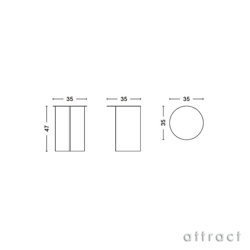 HAY ヘイ Slit Table スリット テーブル Steel High スチール ハイ サイドテーブル Φ35×H47cm ステンレススチール 塗装またはメッキ仕上げ カラー：5色 デザイン：HAY