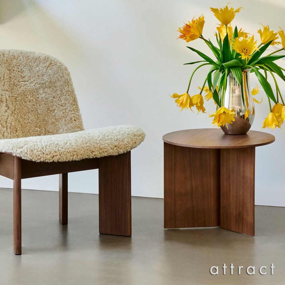 HAY ヘイ Slit Table スリット テーブル Wood Round ウッド ラウンド サイドテーブル Φ45×H35.5cm ベニヤ 合板 ウォーターラッカー塗装仕上げ カラー：3色 デザイン：HAY