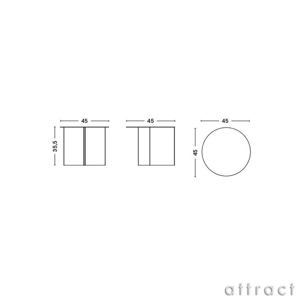 HAY ヘイ Slit Table スリット テーブル Wood Round ウッド ラウンド サイドテーブル Φ45×H35.5cm ベニヤ 合板 ウォーターラッカー塗装仕上げ カラー：3色 デザイン：HAY