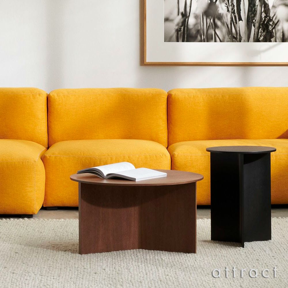 HAY ヘイ Slit Table XL スリット テーブル XL Wood Round ウッド ラウンド サイドテーブル Φ65×H35.5cm ベニヤ 合板 ウォーターラッカー塗装仕上げ カラー：3色 デザイン：HAY