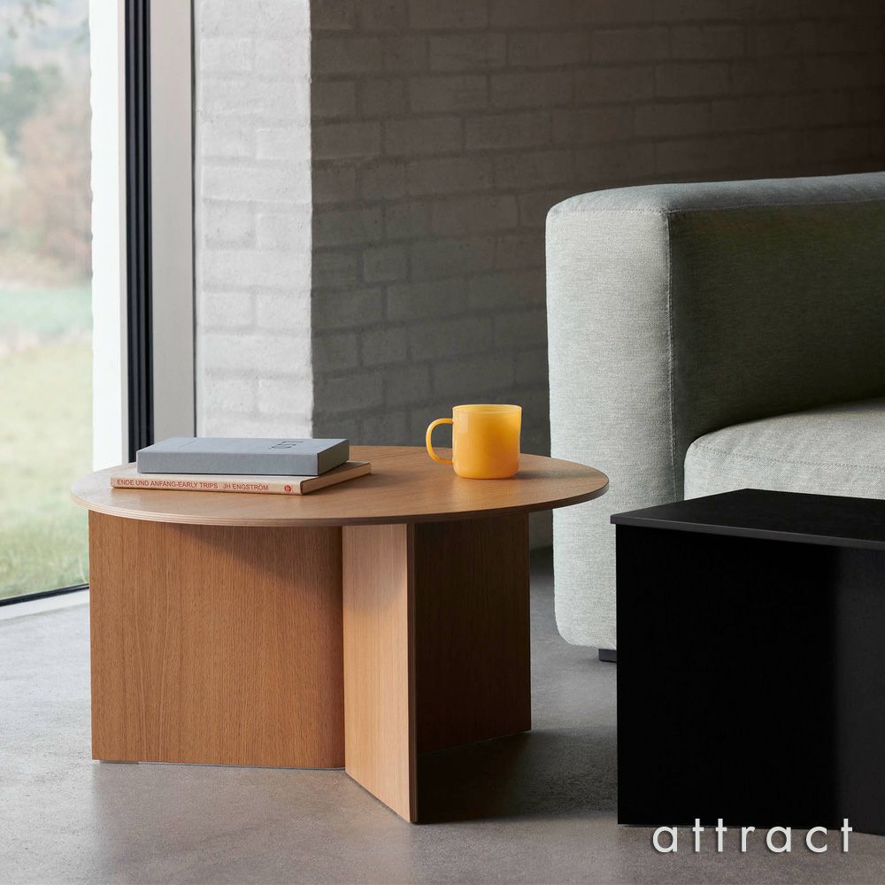 HAY ヘイ Slit Table XL スリット テーブル XL Wood Round ウッド ラウンド サイドテーブル Φ65×H35.5cm ベニヤ 合板 ウォーターラッカー塗装仕上げ カラー：3色 デザイン：HAY