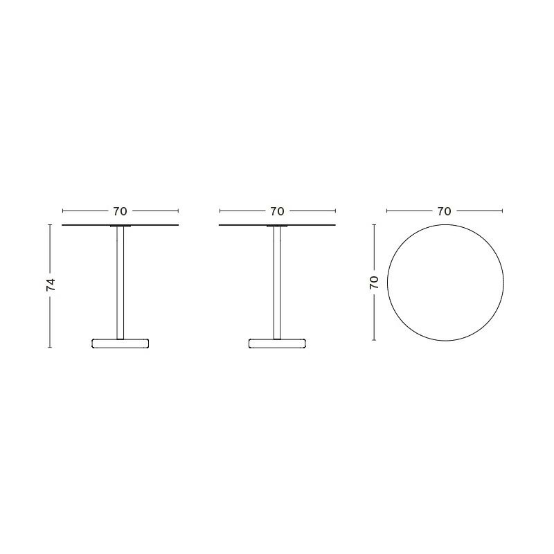 HAY ヘイ Terrazzo テラゾー Table Round テーブル ラウンド Φ70cm カラー：2色 デザイン：ダニエル・エノクソン