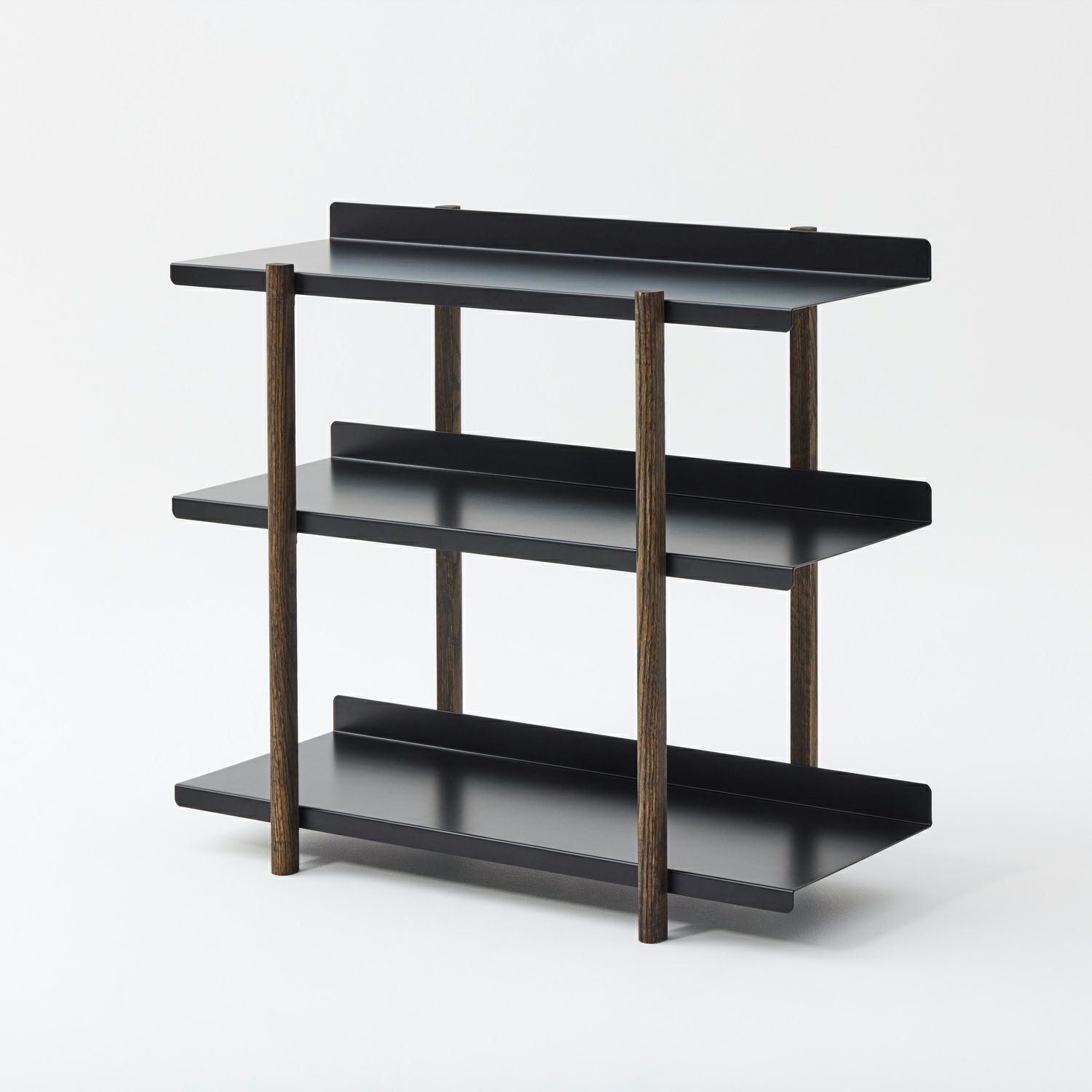 DUENDE デュエンデ MARGE SHELF 3 BK OIL STAIN FINISH マージ シェルフ ブラック オイルステインフィニッシュ DU0328BK カラー：ブラック デザイン：芦沢 啓治
