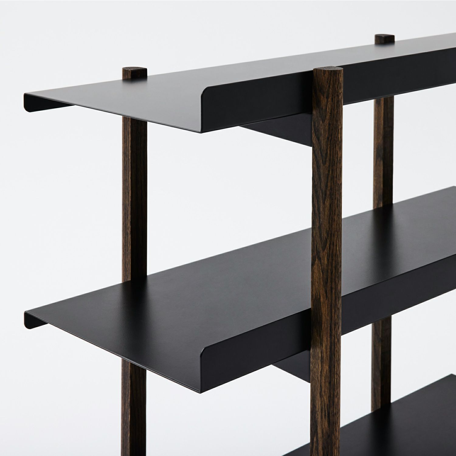 DUENDE デュエンデ MARGE SHELF 3 BK OIL STAIN FINISH マージ シェルフ ブラック オイルステインフィニッシュ DU0328BK カラー：ブラック デザイン：芦沢 啓治