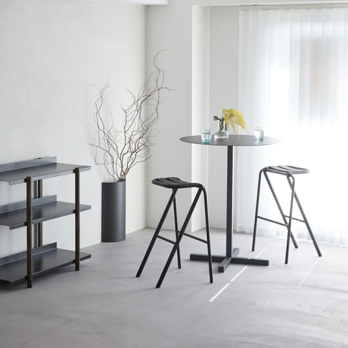 DUENDE デュエンデ MARGE SHELF 3 BK OIL STAIN FINISH マージ シェルフ ブラック オイルステインフィニッシュ DU0328BK カラー：ブラック デザイン：芦沢 啓治