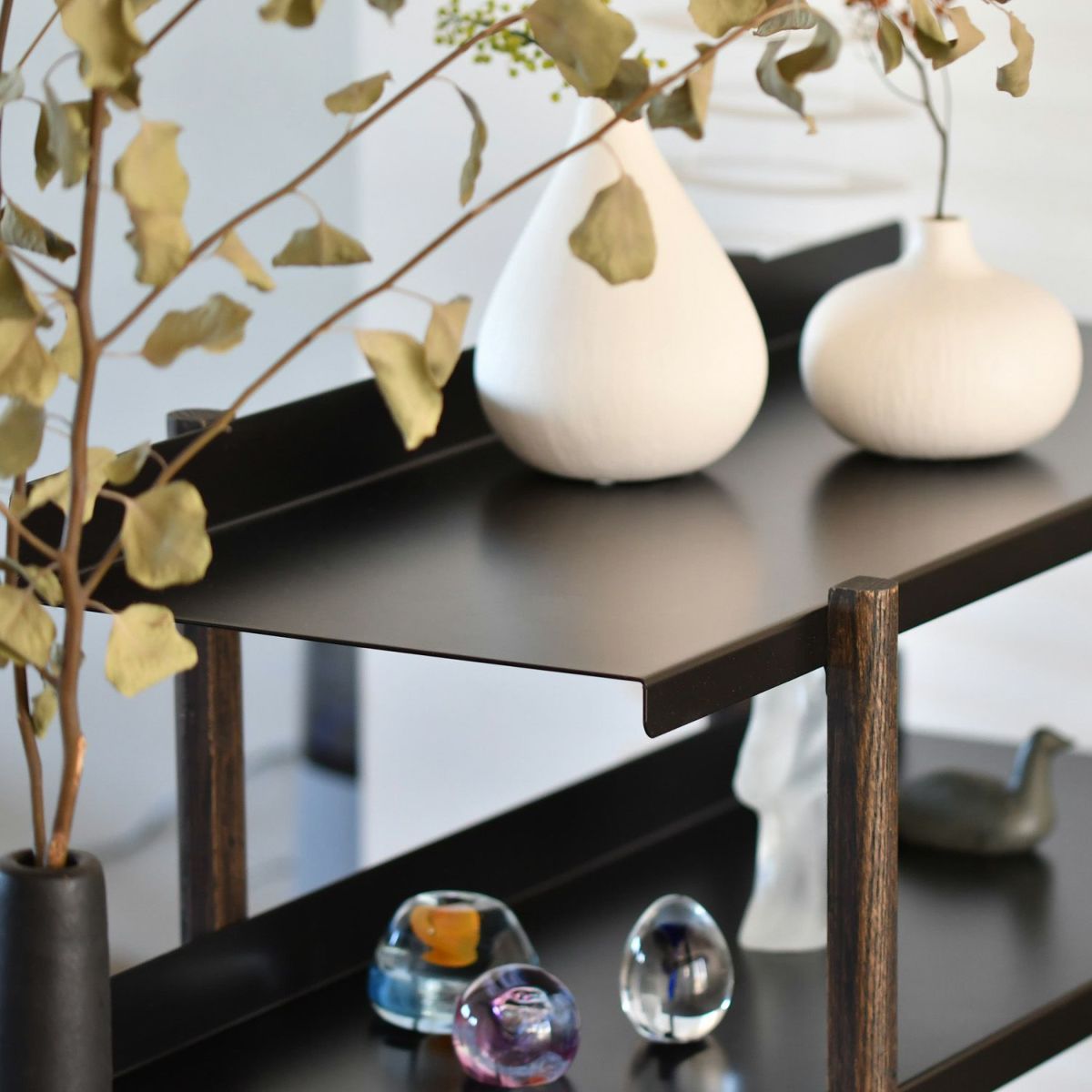 DUENDE デュエンデ MARGE SHELF 3 BK OIL STAIN FINISH マージ シェルフ ブラック オイルステインフィニッシュ DU0328BK カラー：ブラック デザイン：芦沢 啓治