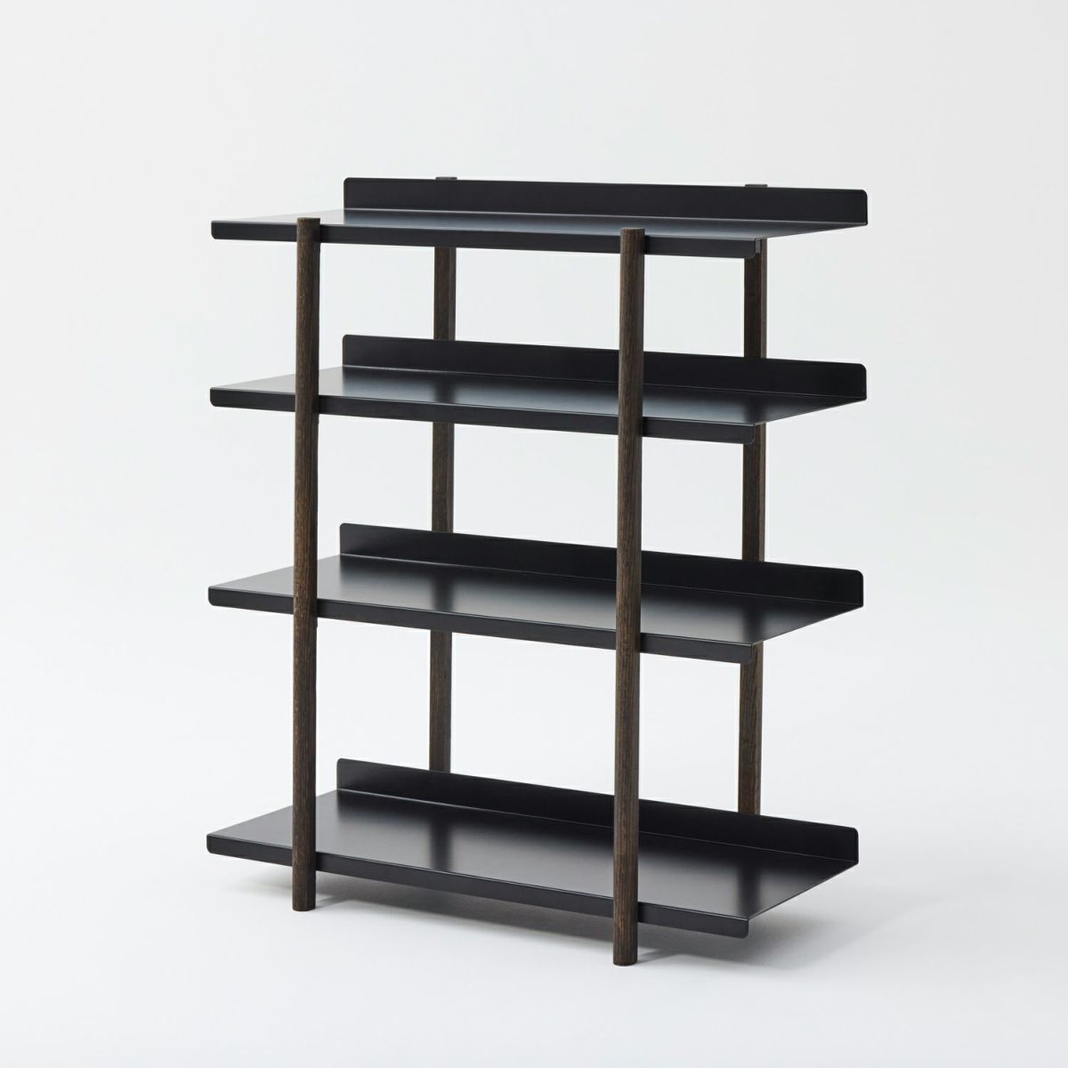 DUENDE デュエンデ MARGE SHELF 4 BK OIL STAIN FINISH マージ シェルフ ブラック オイルステインフィニッシュ DU0329BK カラー：ブラック デザイン：芦沢 啓治
