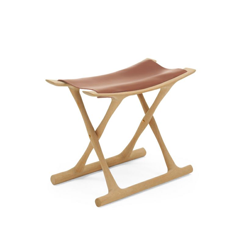 Carl Hansen & Son カール・ハンセン＆サン OW2000 Egyptian Stool エジプシャンスツール オーク（オイルフィニッシュ） 張座：サドルレザー デザイン：オーレ・ヴァンシャー