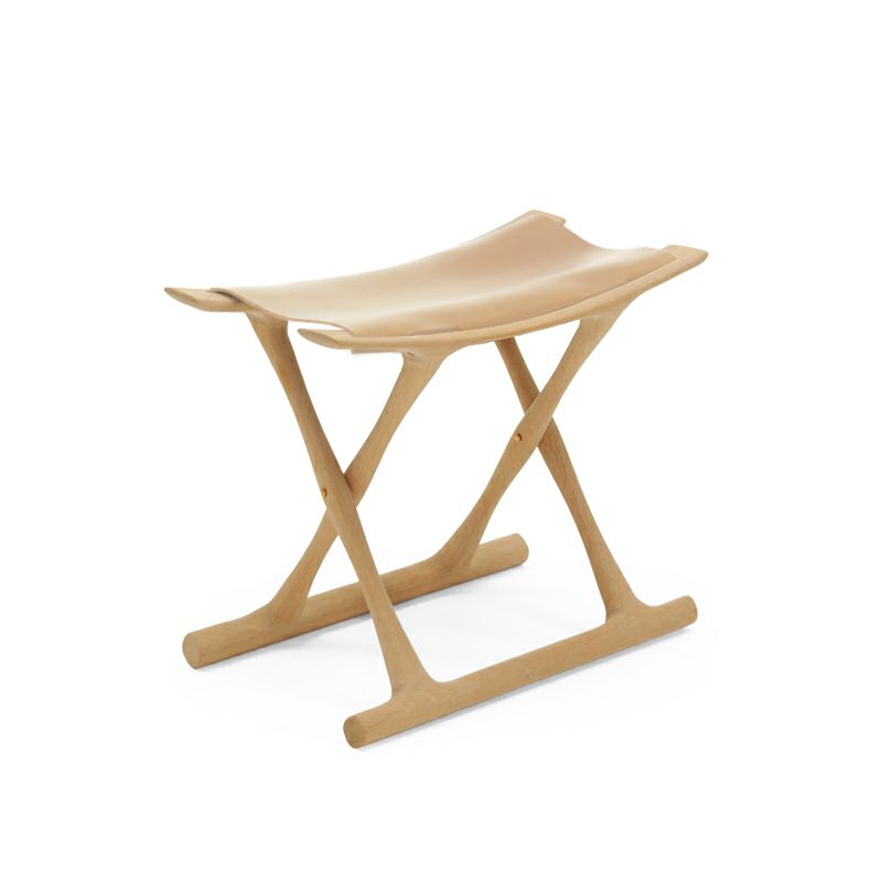 Carl Hansen & Son カール・ハンセン＆サン OW2000 Egyptian Stool エジプシャンスツール オーク（オイルフィニッシュ） 張座：サドルレザー デザイン：オーレ・ヴァンシャー