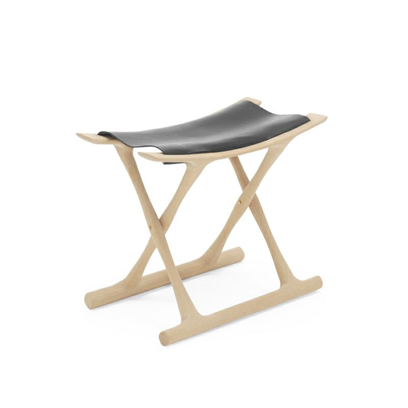 Carl Hansen & Son カール・ハンセン＆サン OW2000 Egyptian Stool エジプシャンスツール オーク（ホワイトオイルフィニッシュ） 張座：サドルレザー デザイン：オーレ・ヴァンシャー