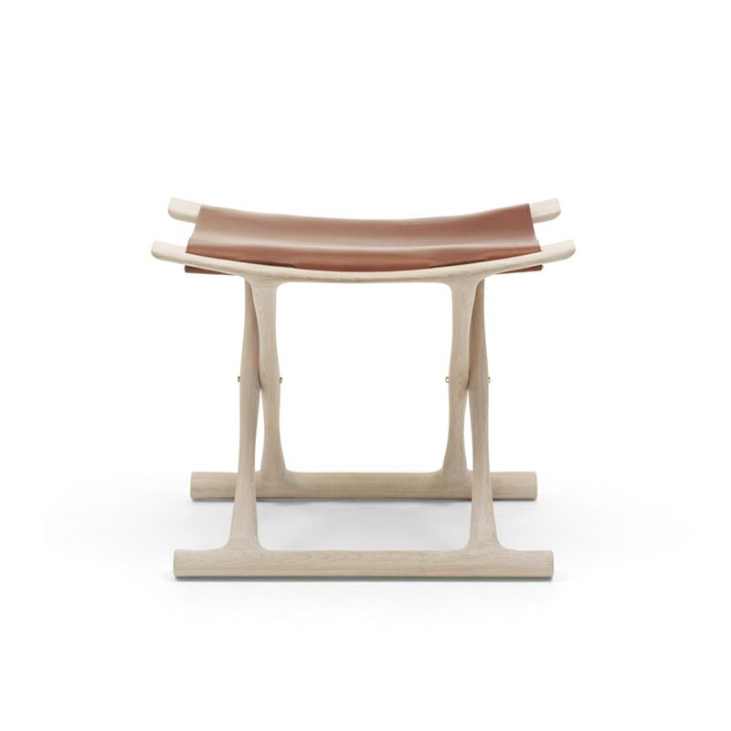  Carl Hansen & Son カール・ハンセン＆サン OW2000 Egyptian Stool エジプシャンスツール オーク（ソープフィニッシュ） 張座：サドルレザー デザイン：オーレ・ヴァンシャー