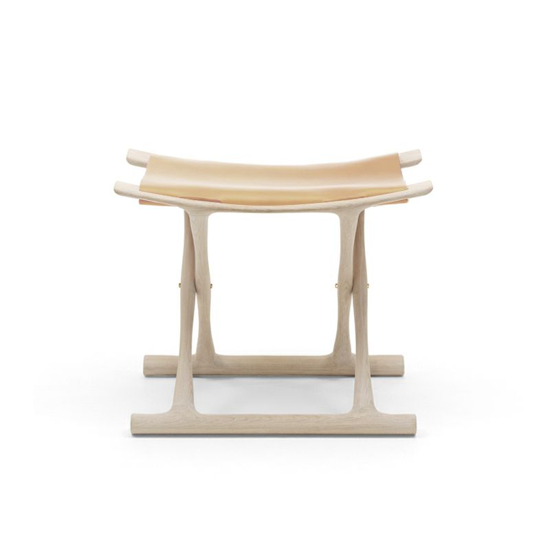  Carl Hansen & Son カール・ハンセン＆サン OW2000 Egyptian Stool エジプシャンスツール オーク（ソープフィニッシュ） 張座：サドルレザー デザイン：オーレ・ヴァンシャー