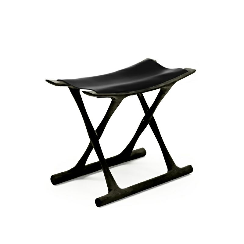  Carl Hansen & Son カール・ハンセン＆サン OW2000 Egyptian Stool エジプシャンスツール オーク（ブラック塗装） 張座：サドルレザー デザイン：オーレ・ヴァンシャー