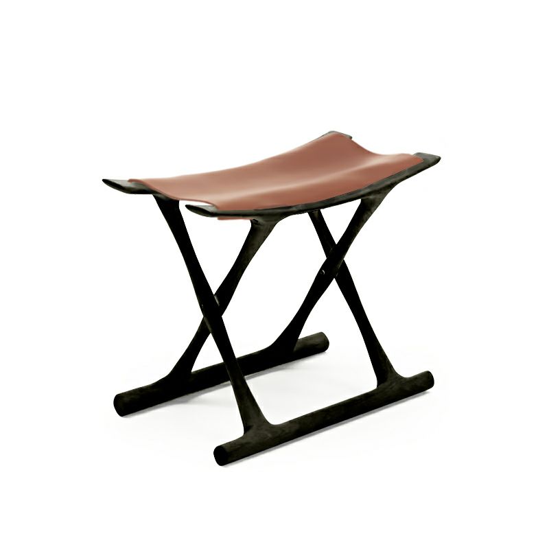  Carl Hansen & Son カール・ハンセン＆サン OW2000 Egyptian Stool エジプシャンスツール オーク（ブラック塗装） 張座：サドルレザー デザイン：オーレ・ヴァンシャー