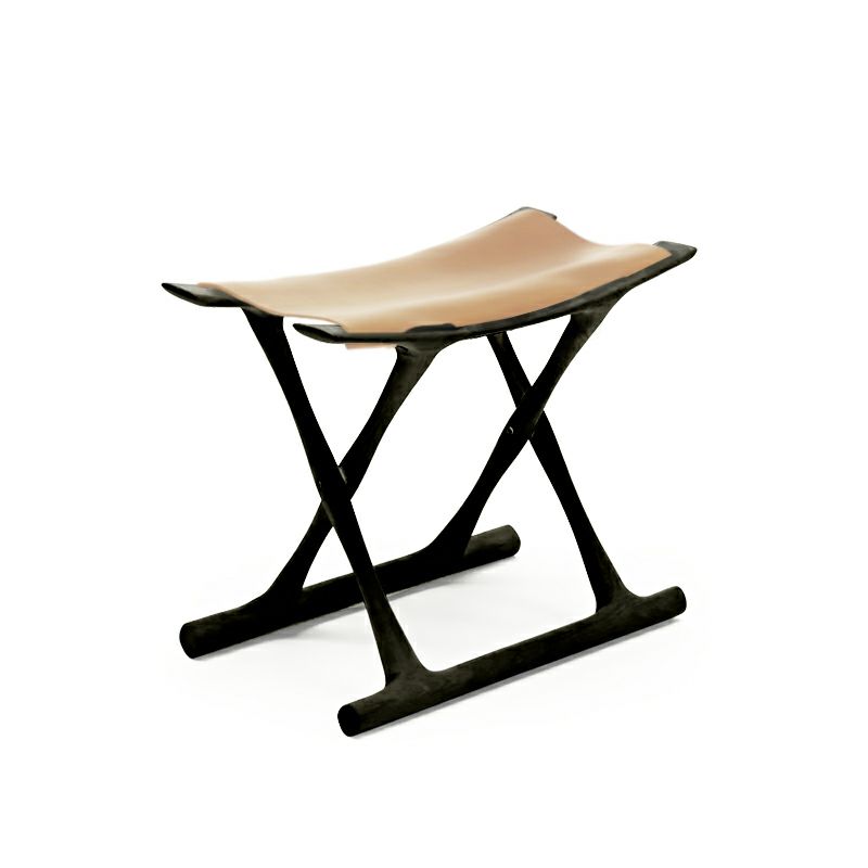  Carl Hansen & Son カール・ハンセン＆サン OW2000 Egyptian Stool エジプシャンスツール オーク（ブラック塗装） 張座：サドルレザー デザイン：オーレ・ヴァンシャー