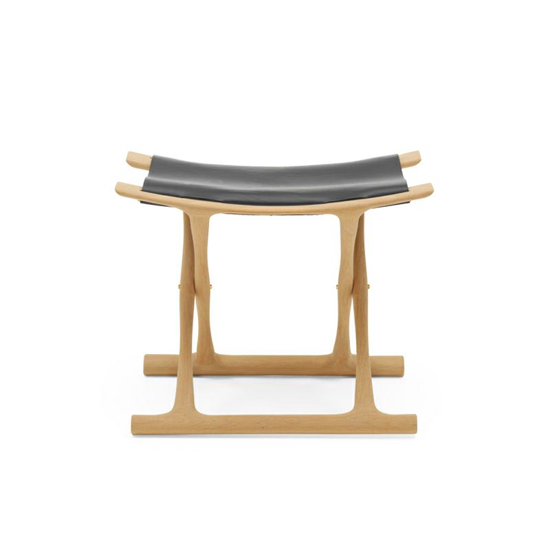 Carl Hansen & Son カール・ハンセン＆サン OW2000 Egyptian Stool エジプシャンスツール オーク（クリアラッカー塗装） 張座：サドルレザー デザイン：オーレ・ヴァンシャー